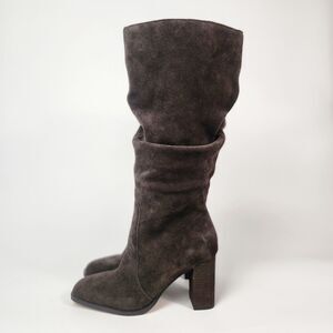 Boho Suede Boots 6.5 Cottagecore Southwestern Quite‎ Luxury Feminine Square Toe